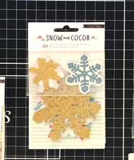 Crate Paper SNOW and COCOA  Die-Cuts Winter Snowflakes - Last Item!