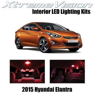 XtremeVision Interior LED for Hyundai Elantra Sedan 2015+ (8 PCS) Red