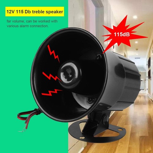 DC 12V Wired Alarm Horn Siren for Home System Indoor/Outdoor Fireproof 115dB - Picture 2 of 10