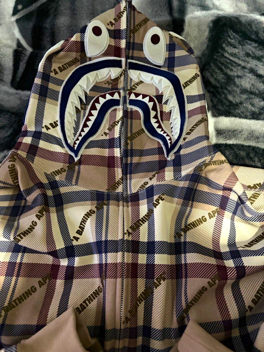 A Bathing Ape Plaid Full Zip Hoodies & Sweatshirts for Men for