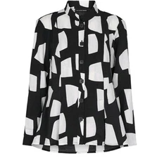 Trine Kryger Simonsen Womens Medium Blouse Abstract Artsy Avant Garde Top EU 36