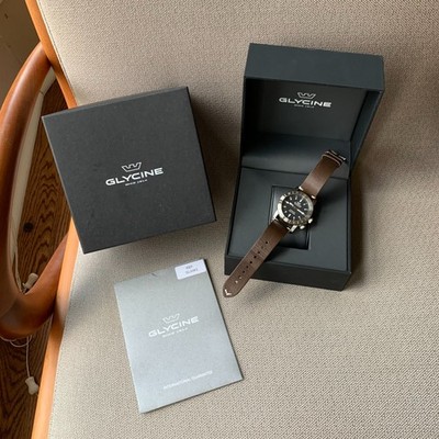 GLYCINE AIRMAN Double Twelve 自動巻き ブラック 【公式通販】