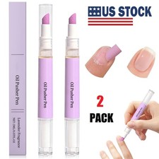 2 3-In-1Cuticle Oil Pusher Pen, Ceramic Cuticle Oil Cuticle Pusher Nail Oil Pen