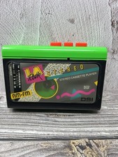 90s Neon LA Rock Cassette Player DSI Retro Saved By The Bell Doesn  t Work