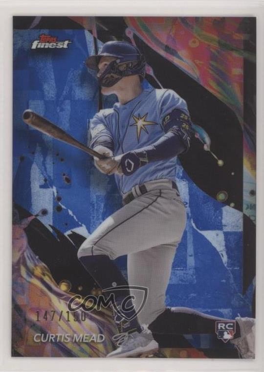 2024 Topps Finest Uncommon Blue Refractor 147/150 Curtis Mead #188 Rookie RC fo7