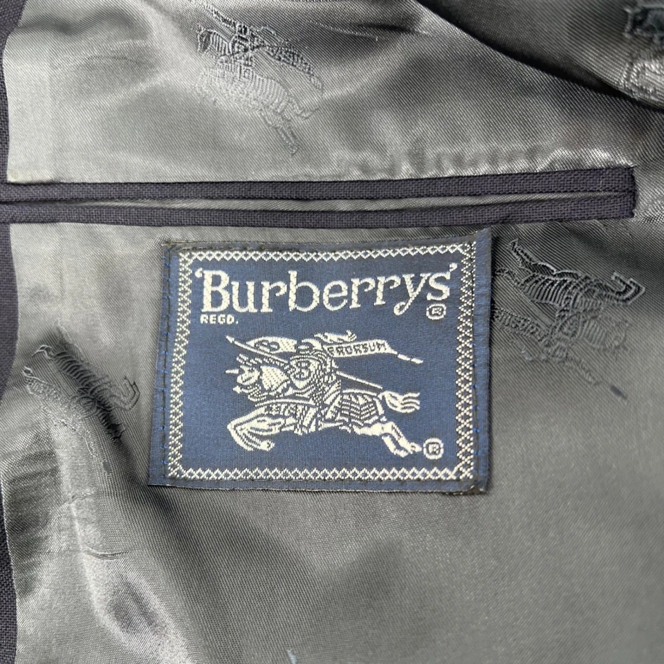 Blazer Burberrys Para Hombre Lana Pura 42L Doble Pecho Botones Dorados De Colección EE. UU. Foto 3 de 4