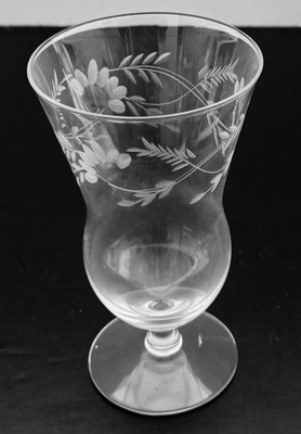 #ad Rona Collection by Glastonbury Lotus Pattern Hurricane Shape Ice Tea Glass 10 oz $19.88