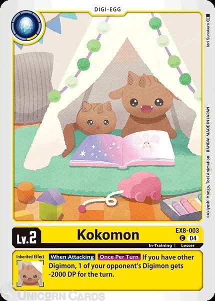 EX8-003 Kokomon : Common Digimon Card : EX08: Chain of Liberation