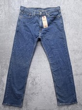 Levis 505 Jeans Mens 36x30 Blue Regular Fit Stretch Denim Straight Leg Pants
