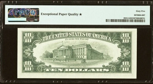 Fr. 2023-F; G $10 1977 Federal Reserve Note. PMG Gem Uncirculated 66 EPQ - Image 2 of 2