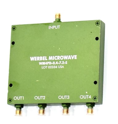 WERBEL MICROWAVE  WM4PD-0.4-7.2-S POWER DIVIDER, 4-WAY, 4-18GHz, SMA FEMALE