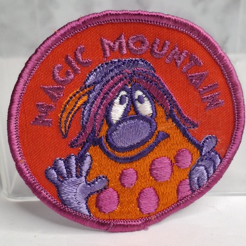 Vintage Magic Mountain Amusement Park Souvenir 3” Purple Patch Troll Bloop Read