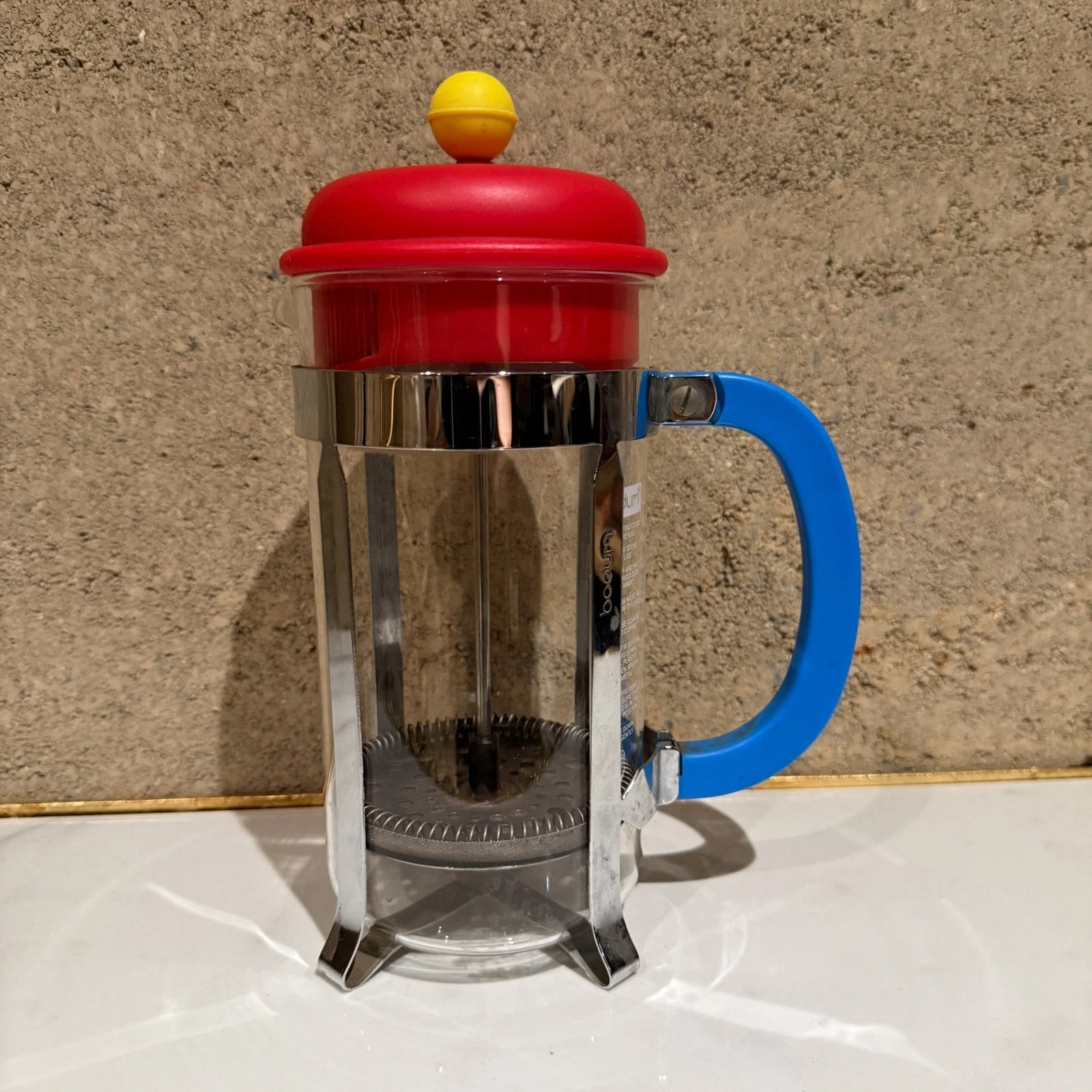 Vintage Bodum Coffee Press Maker Memphis Design Sottsass Era