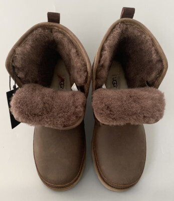 UGG HARKLEY WATERPROOF Leather/Sheepskin Boots US8 #1017238 