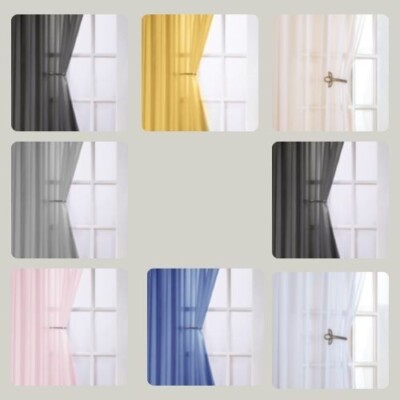 Plain Voile Curtain Panel Net Slot Top Ready To Hang Free Postage 1 Per plain-voile-curtain-panel-net-slot-top-ready-to-hang-free-postage-1-per