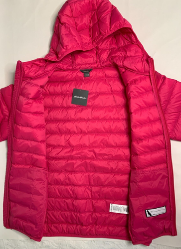 Eddie Bauer Down Cirruslite Hoodie Girls Sz XL 16 Beet Pink Full Zip New w/Tag - Picture 11 of 11
