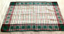 Lillian Vernon Dish Tea Towel Vintage Christmas Pattern Table Scape,Crafting New