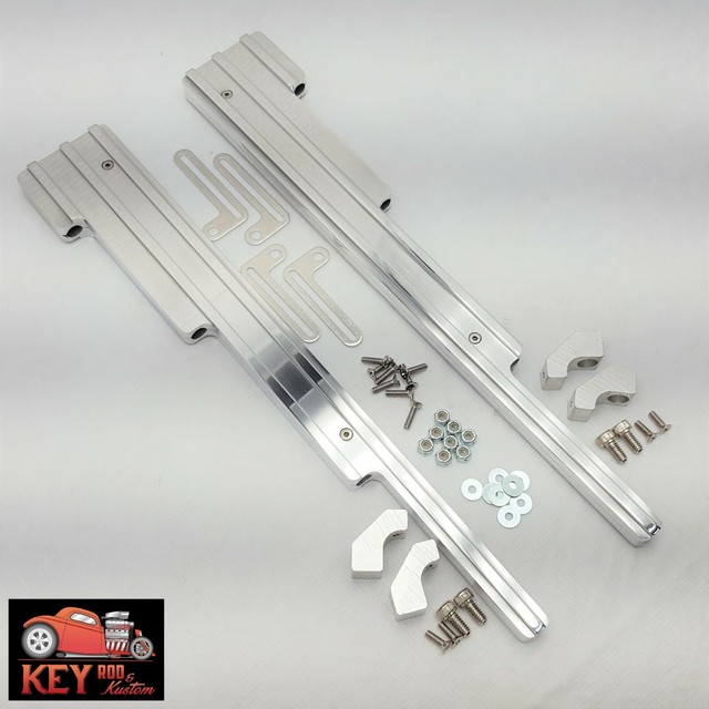 Small block Chevy Center bolt head Polished Finned aluminum wire loom