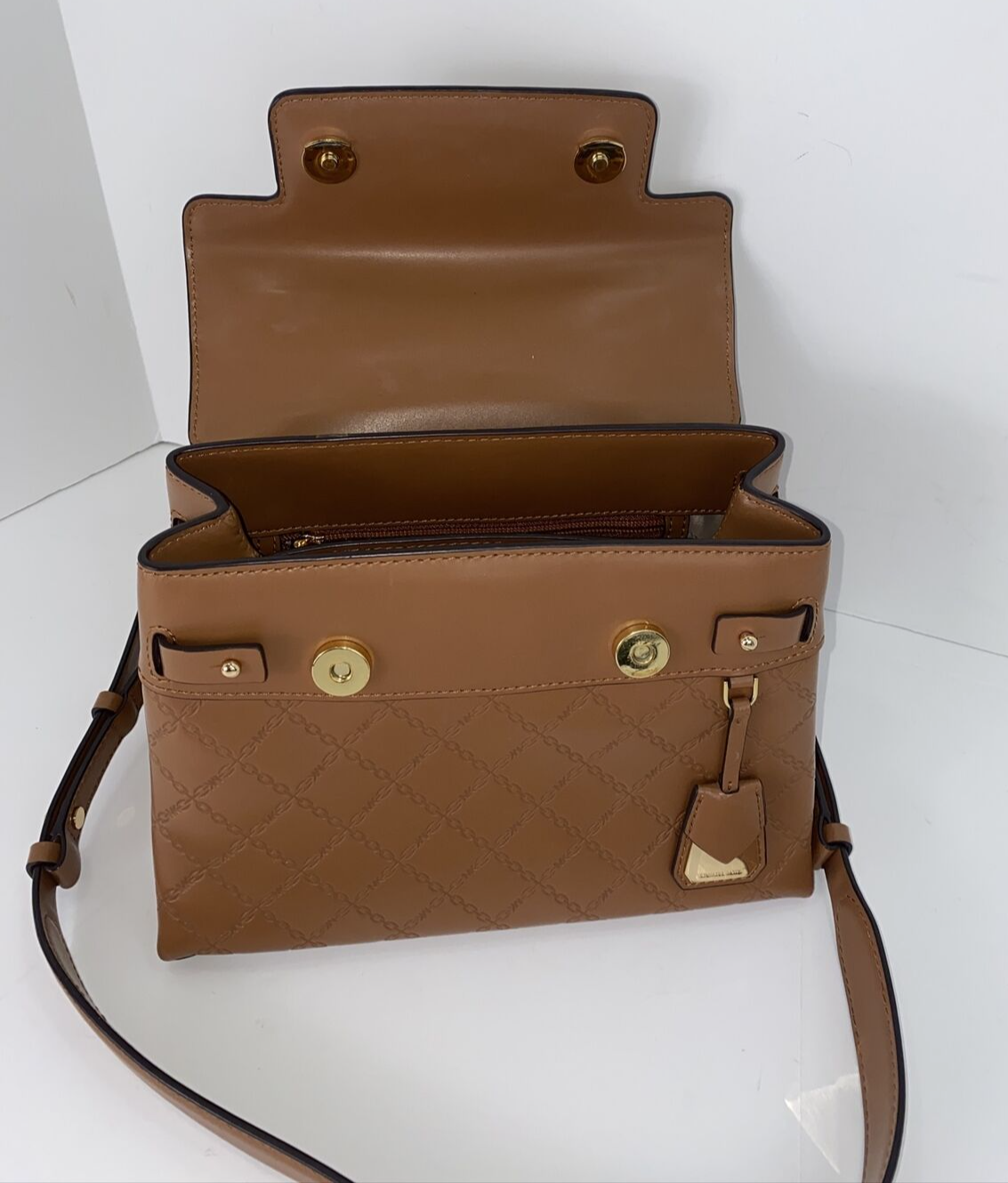 Michael Kors Bag Gramercy Top Handle Medium Acorn Satchel Embossed