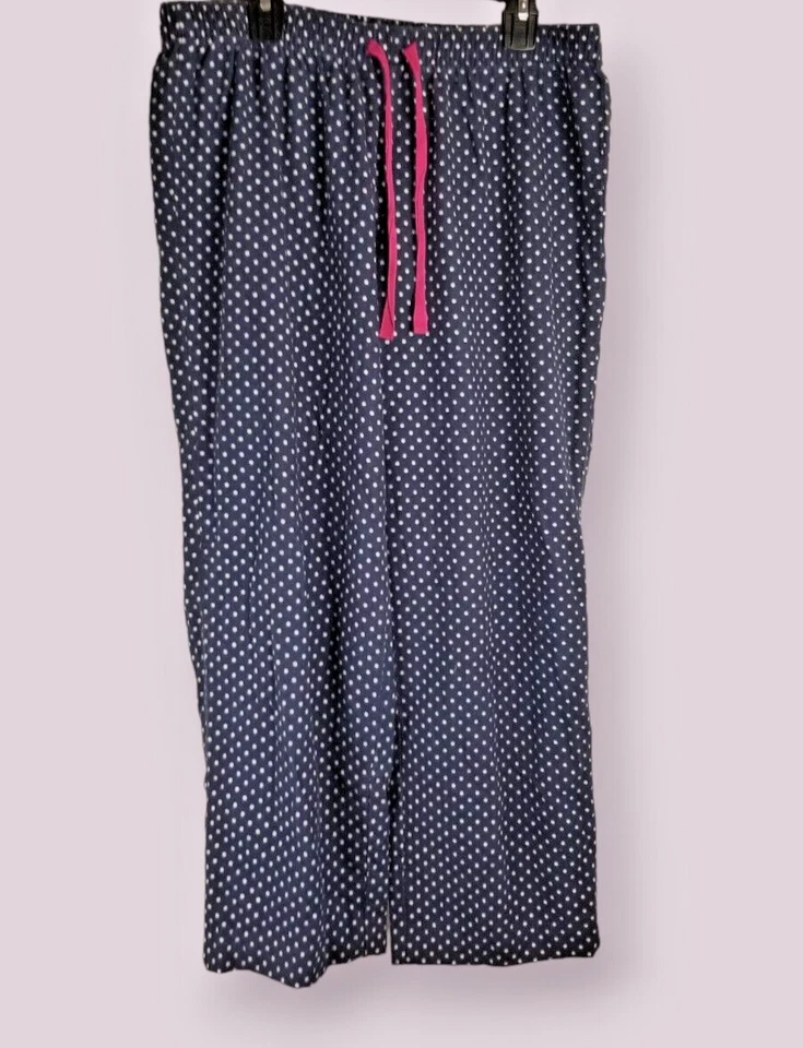 Ropa de salón para mujer Pijama Parte inferior Cuerpo hueco Azul marino Elástico Talla Pequeña Lunares Foto 3 de 4