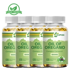 OREGANO ESSENTIAL OIL 4000mg 100% ORGANIC ANTIFUNGAL ANTI-FUNGAL Immune Support