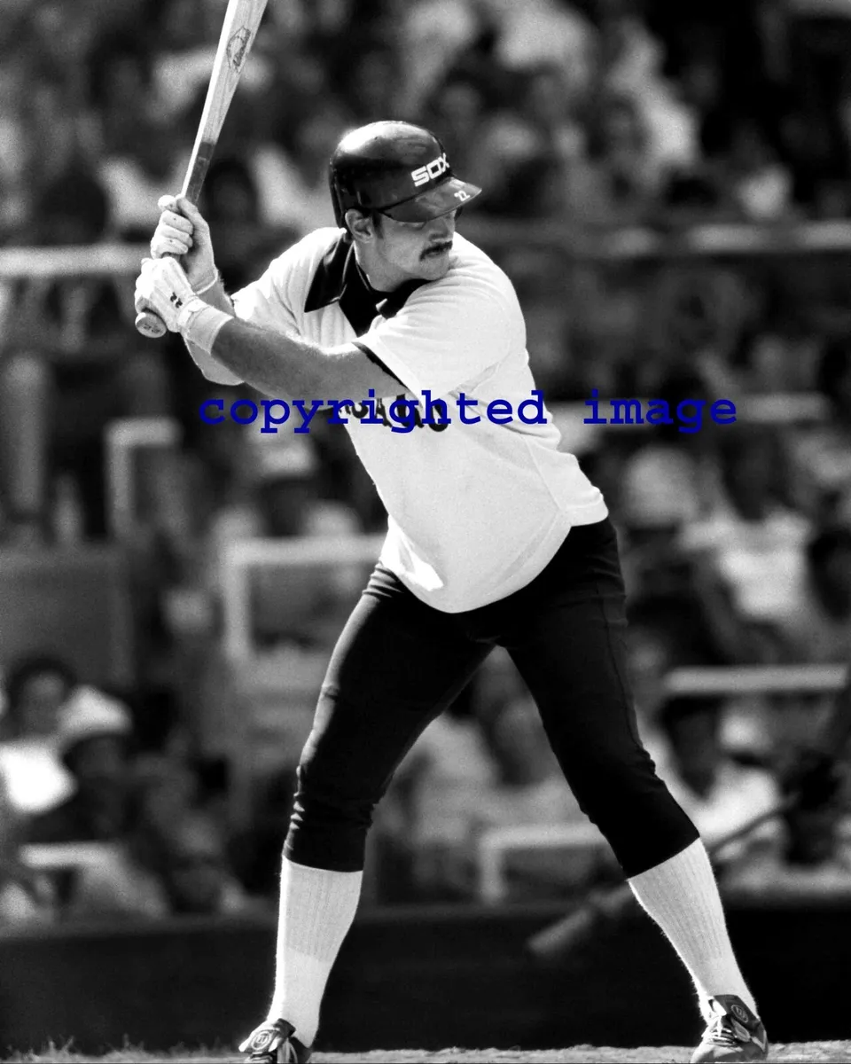 Richie Zisk White Sox 1977 Comiskey Park B+W 8x10 A