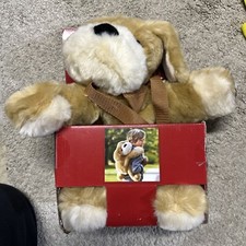 FAO Schwarz Pink Patrick the pug Puppy Dog Backpack Dog 18" Long Brand NEW