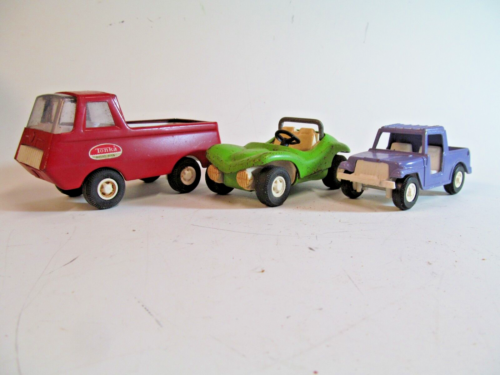 Lot of 3 Diecast Pressed Metal Cars Trucks Jeep Tonka ts - Picture 2 of 24