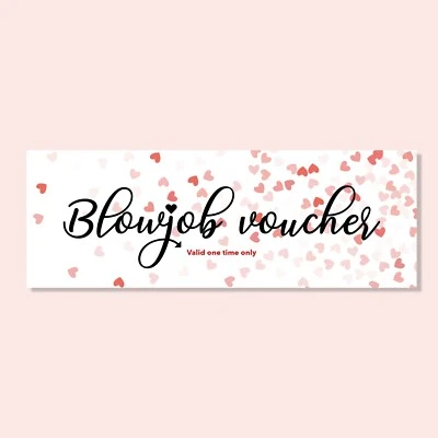 5 Blowjob Vouchers Funny Novelty Boyfriend Husband Birthday Valentines Xmas Gift
