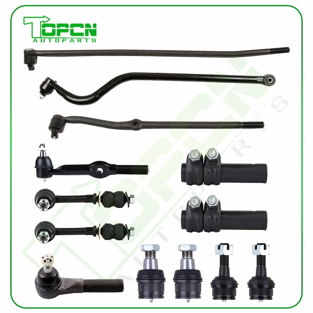 TOM AUTO PARTS Front End Suspension Kit For 1994-1997 Ram 2500 3500 4WD (Dana 60) – Tie Rods, Ball Joints, Track Bar