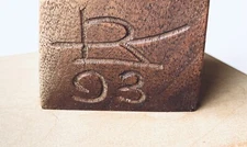 Les Kleinberg Black Walnut Wood Sculpture 10" Modernist Art Architecture Design