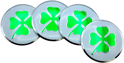 1-Set Irish Clover Leaf Wheel Center Cap Sticker Decal Auto Car Truck 56mm 2.20" - Picture 3 of 10