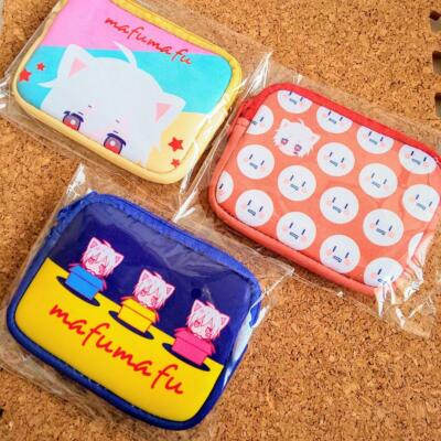 Mafumafu Multi Mini Pouch Case 4 Set Blue Yellow Orange Mafuteru