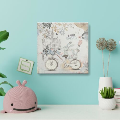 Framed Canvas Wall Art Painting Print Vintage Chic Floral Bunny Europe TOY012 - Picture 2 of 12