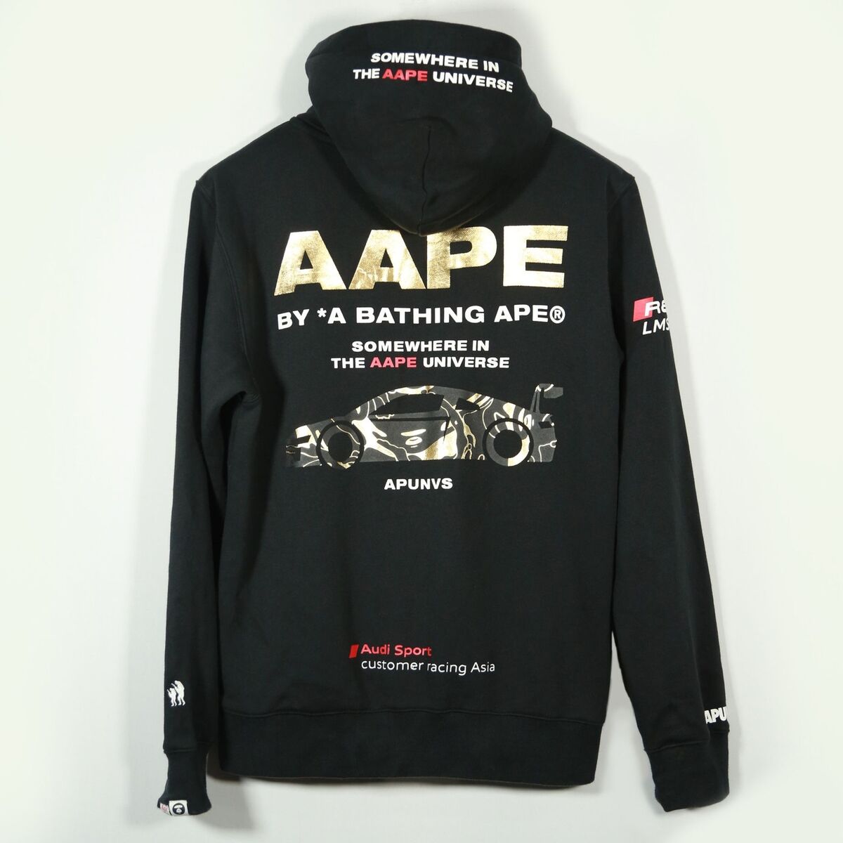 Genuine Aape By Bape X Audi Racing Asia Hoodie - Black - XL Genuine Aape By Bape X Audi Racing Asia Hoodie - Black - XL