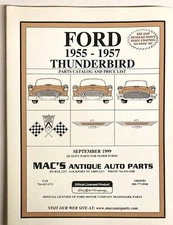 MAC's Antique Auto Parts Catalog 1955-1957 Ford Thunderbird September 1999