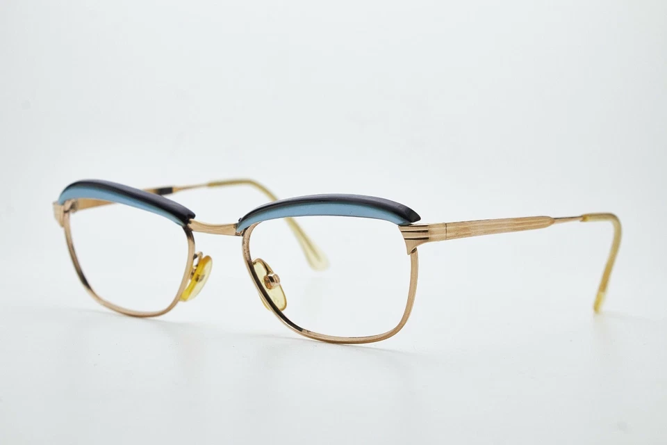 Anteojos rellenos de oro vintage de los años 70 Metalvista ODR 1/25 12K marco de ojo de gato dorado Foto 4 de 4