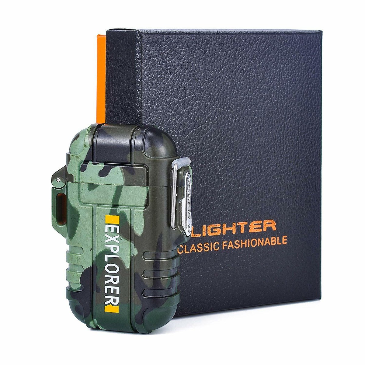 Electric Windproof Lighter Plasma Dual Arc USB Rechargeable Waterproof  W/Lanyard | eBay