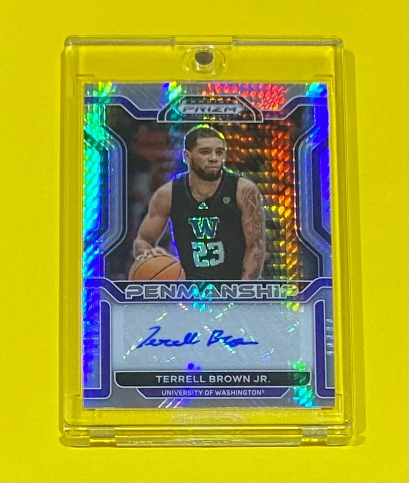 2022 Prizm Draft Terrell Brown Jr College Penmanship HYPER PRIZM SP #CP-TBJ AUTO - Image 3 of 4