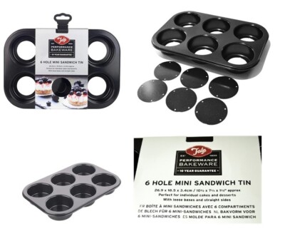 TALA PERFORMANCE BAKEWARE NON STICK HOLE LOOSE BASE MINI SANDWICH TIN/PAN  UK