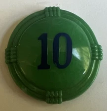 Vintage Pinball Bumper Cap Machine Part Original No. 10 Green Blue Gottlieb