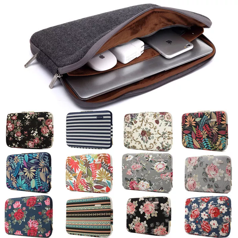 Laptop Sleeve Soft Zipper Pouch 11”/12”/13”/14”/15”/15.6”/17” Bag Case  Cover for MacBook Air Pro Ultrabook Notebook Tablet