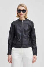 B.young Byacom Pu Zipped Jacket Eur 40 Uk 12