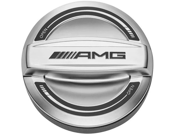 GENUINE Mercedes Benz AMG Fuel Filler Chrome BLACK Cap 0004703201  