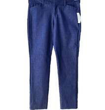 Old Navy Womens Pixie Pants Ankle Skinny Blue Mid Rise Hook  Eye Pockets 2P