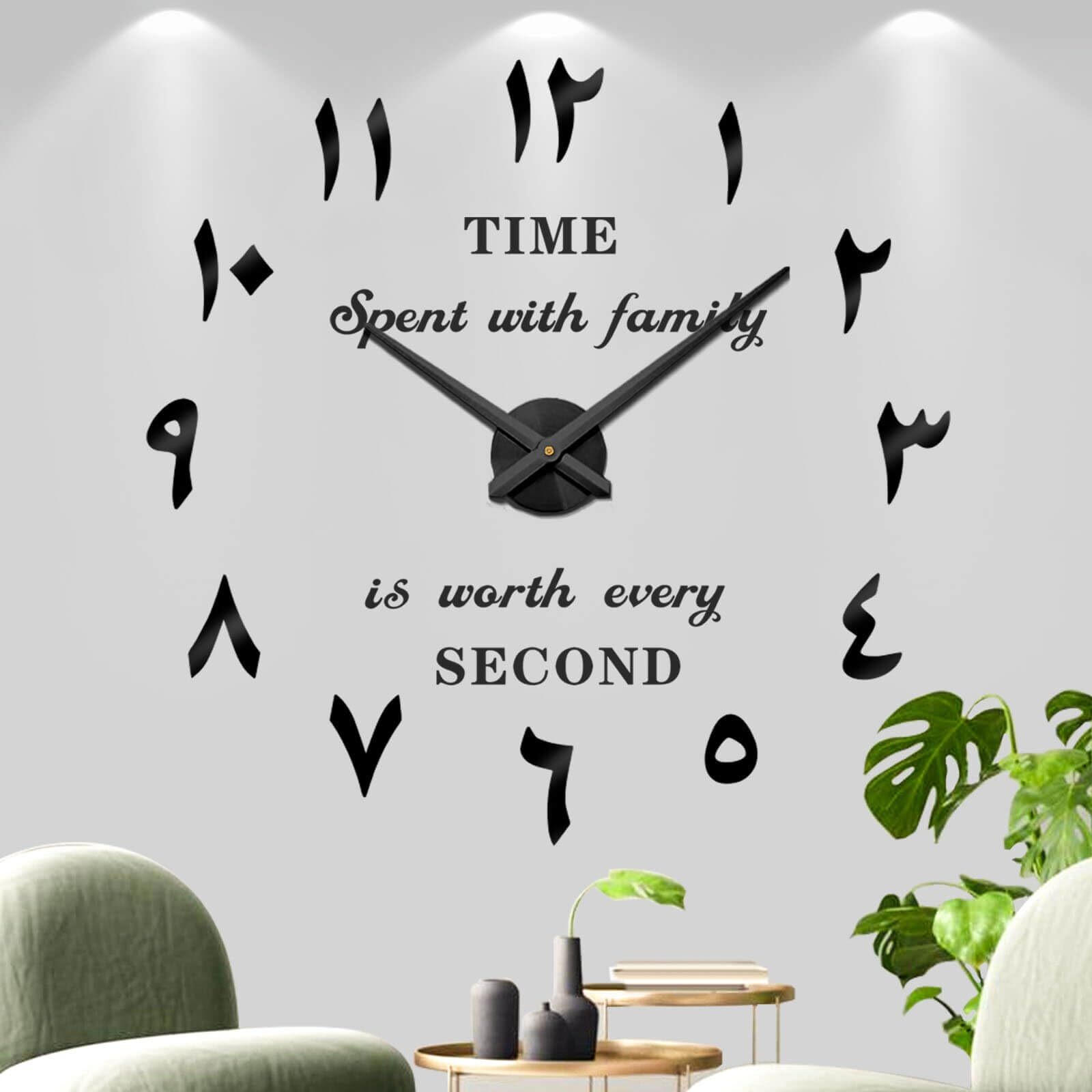 Wall Clock Eastern Arabic Numerals Wall Clocks for Living Room Decor Decorati...