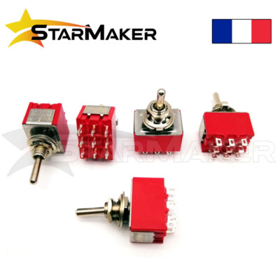 Signal Switch Interrupteur à Bascule 2 Positions, 5 Interrupteurs à Bascule Peach Showtime Switch