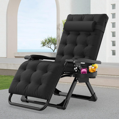 Zero Gravity Chair, Reclining Camping Lounge Chair with Aluminum Alloy Lock, Fol