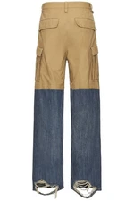 Balenciaga Men's Patched Layered-Design Cargo Pants, Size X-Small - Image 2 of 2