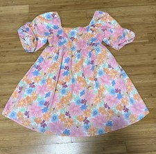 Y2K Mini Dress Women's Size M Multicolor Flower Pattern